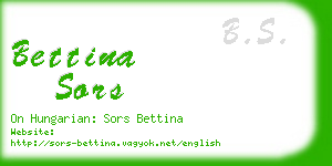 bettina sors business card